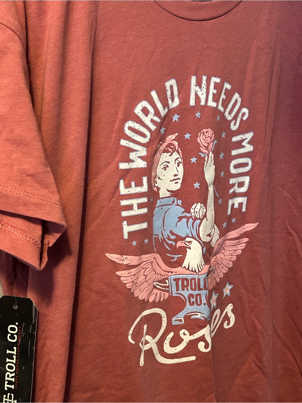 NWT Rosie Inspiring text T-shirt XL
